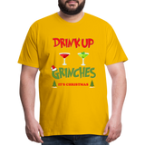 Drink Up Grinches Shirt, Christmas Gifts, Holiday Party, Funny Christmas Shirt, Family Christmas Shirts, Funny Holiday, What Up Grinches Tee - sun yellow