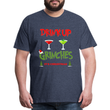 Drink Up Grinches Shirt, Christmas Gifts, Holiday Party, Funny Christmas Shirt, Family Christmas Shirts, Funny Holiday, What Up Grinches Tee - heather blue