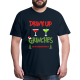 Drink Up Grinches Shirt, Christmas Gifts, Holiday Party, Funny Christmas Shirt, Family Christmas Shirts, Funny Holiday, What Up Grinches Tee - deep navy