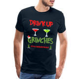 Drink Up Grinches Shirt, Christmas Gifts, Holiday Party, Funny Christmas Shirt, Family Christmas Shirts, Funny Holiday, What Up Grinches Tee - deep navy