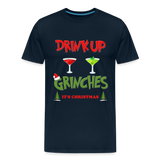 Drink Up Grinches Shirt, Christmas Gifts, Holiday Party, Funny Christmas Shirt, Family Christmas Shirts, Funny Holiday, What Up Grinches Tee - deep navy