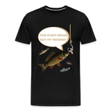 Funny Fishing Shirt, This is Not Drugs But I'm Hooked T-Shirt, Lake Lover Shirt, Cool Tee Men Daddy Dad Shirt, Fathers Day Fishing - black