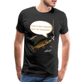 Funny Fishing Shirt, This is Not Drugs But I'm Hooked T-Shirt, Lake Lover Shirt, Cool Tee Men Daddy Dad Shirt, Fathers Day Fishing - black