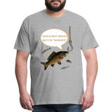 Funny Fishing Shirt, This is Not Drugs But I'm Hooked T-Shirt, Lake Lover Shirt, Cool Tee Men Daddy Dad Shirt, Fathers Day Fishing - heather gray