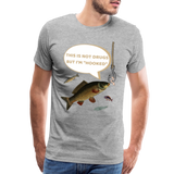 Funny Fishing Shirt, This is Not Drugs But I'm Hooked T-Shirt, Lake Lover Shirt, Cool Tee Men Daddy Dad Shirt, Fathers Day Fishing - heather gray