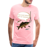 Funny Fishing Shirt, This is Not Drugs But I'm Hooked T-Shirt, Lake Lover Shirt, Cool Tee Men Daddy Dad Shirt, Fathers Day Fishing - pink