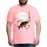 Funny Fishing Shirt, This is Not Drugs But I'm Hooked T-Shirt, Lake Lover Shirt, Cool Tee Men Daddy Dad Shirt, Fathers Day Fishing - pink