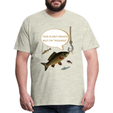 Funny Fishing Shirt, This is Not Drugs But I'm Hooked T-Shirt, Lake Lover Shirt, Cool Tee Men Daddy Dad Shirt, Fathers Day Fishing - heather oatmeal