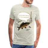 Funny Fishing Shirt, This is Not Drugs But I'm Hooked T-Shirt, Lake Lover Shirt, Cool Tee Men Daddy Dad Shirt, Fathers Day Fishing - heather oatmeal