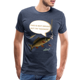 Funny Fishing Shirt, This is Not Drugs But I'm Hooked T-Shirt, Lake Lover Shirt, Cool Tee Men Daddy Dad Shirt, Fathers Day Fishing - heather blue