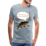 Funny Fishing Shirt, This is Not Drugs But I'm Hooked T-Shirt, Lake Lover Shirt, Cool Tee Men Daddy Dad Shirt, Fathers Day Fishing - heather ice blue