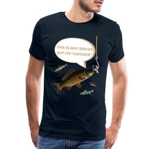 Funny Fishing Shirt, This is Not Drugs But I'm Hooked T-Shirt, Lake Lover Shirt, Cool Tee Men Daddy Dad Shirt, Fathers Day Fishing - black