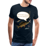 Funny Fishing Shirt, This is Not Drugs But I'm Hooked T-Shirt, Lake Lover Shirt, Cool Tee Men Daddy Dad Shirt, Fathers Day Fishing - deep navy