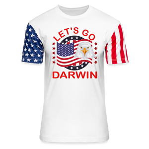 Let's Go Darwin Shirt, Happy 4th Of July, Let's Go Darwin T-Shirt, Funny Gift, American Flag, Patriotic, American Eagle, Stars And Stripes Shirt - white