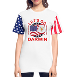 Let's Go Darwin Shirt, Happy 4th Of July, Let's Go Darwin T-Shirt, Funny Gift, American Flag, Patriotic, American Eagle, Stars And Stripes Shirt - white