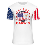 Let's Go Darwin Shirt, Happy 4th Of July, Let's Go Darwin T-Shirt, Funny Gift, American Flag, Patriotic, American Eagle, Stars And Stripes Shirt - white