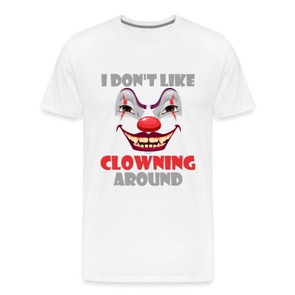 Art The Clown, Scary, Spooky, I Don't Like Clowning Around, Halloween Horror, Massacre, Clown, Party, Balloons - white