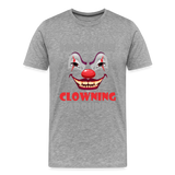 Art The Clown, Scary, Spooky, I Don't Like Clowning Around, Halloween Horror, Massacre, Clown, Party, Balloons - heather gray