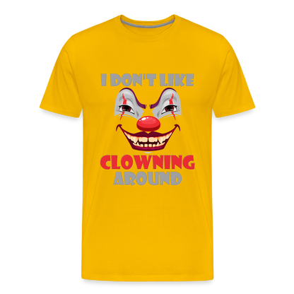 Art The Clown, Scary, Spooky, I Don't Like Clowning Around, Halloween Horror, Massacre, Clown, Party, Balloons - sun yellow