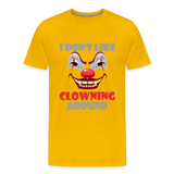 Art The Clown, Scary, Spooky, I Don't Like Clowning Around, Halloween Horror, Massacre, Clown, Party, Balloons - sun yellow