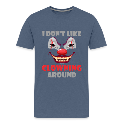 Art The Clown, Scary, Spooky, I Don't Like Clowning Around, Halloween Horror, Massacre, Clown, Party, Balloons - heather blue