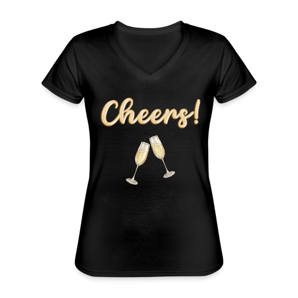 Cheers Shirt, New Years shirt, Nye shirt, gold glitter new years shirt, womens new years eve shirt, new years eve shirt women, 2022 2023 shirt, NYE, 2023 Shirt - black