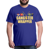 Gangster Wrapper Shirt, Gangsta Wrapper T-Shirt, Gangsta Wrapper Tshirt, Gangsta Wrapper Shirt, Funny Christmas Shirt, Wrapping Shirt - royal blue