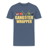 Gangster Wrapper Shirt, Gangsta Wrapper T-Shirt, Gangsta Wrapper Tshirt, Gangsta Wrapper Shirt, Funny Christmas Shirt, Wrapping Shirt - heather blue