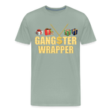 Gangster Wrapper Shirt, Gangsta Wrapper T-Shirt, Gangsta Wrapper Tshirt, Gangsta Wrapper Shirt, Funny Christmas Shirt, Wrapping Shirt - steel green