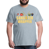 Gangster Wrapper Shirt, Gangsta Wrapper T-Shirt, Gangsta Wrapper Tshirt, Gangsta Wrapper Shirt, Funny Christmas Shirt, Wrapping Shirt - heather ice blue