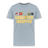 Gangster Wrapper Shirt, Gangsta Wrapper T-Shirt, Gangsta Wrapper Tshirt, Gangsta Wrapper Shirt, Funny Christmas Shirt, Wrapping Shirt - heather ice blue