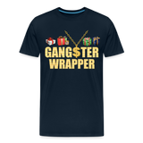 Gangster Wrapper Shirt, Gangsta Wrapper T-Shirt, Gangsta Wrapper Tshirt, Gangsta Wrapper Shirt, Funny Christmas Shirt, Wrapping Shirt - deep navy