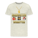 Funny Christmas Shirt, Gangster Wrapper Shirt, Gangsta Wrapper T-Shirt, Gangsta Wrapper Tshirt, Gangsta Wrapper Shirt, Funny Christmas Shirt, Wrapping Shirt - heather oatmeal