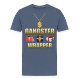 Funny Christmas Shirt, Gangster Wrapper Shirt, Gangsta Wrapper T-Shirt, Gangsta Wrapper Tshirt, Gangsta Wrapper Shirt, Funny Christmas Shirt, Wrapping Shirt - heather blue