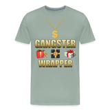 Funny Christmas Shirt, Gangster Wrapper Shirt, Gangsta Wrapper T-Shirt, Gangsta Wrapper Tshirt, Gangsta Wrapper Shirt, Funny Christmas Shirt, Wrapping Shirt - steel green