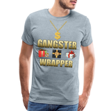 Funny Christmas Shirt, Gangster Wrapper Shirt, Gangsta Wrapper T-Shirt, Gangsta Wrapper Tshirt, Gangsta Wrapper Shirt, Funny Christmas Shirt, Wrapping Shirt - heather ice blue