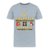 Funny Christmas Shirt, Gangster Wrapper Shirt, Gangsta Wrapper T-Shirt, Gangsta Wrapper Tshirt, Gangsta Wrapper Shirt, Funny Christmas Shirt, Wrapping Shirt - heather ice blue