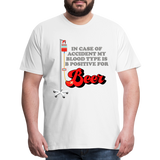 Brewing Beer Shirt, Beer Shirt, Drinking Shirt, Beer Geek, Craft Beer, In Case Of Accident My Blood Type Is B Positive For Beer Shirt, - white