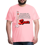 Brewing Beer Shirt, Beer Shirt, Drinking Shirt, Beer Geek, Craft Beer, In Case Of Accident My Blood Type Is B Positive For Beer Shirt, - pink