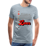 Brewing Beer Shirt, Beer Shirt, Drinking Shirt, Beer Geek, Craft Beer, In Case Of Accident My Blood Type Is B Positive For Beer Shirt, - heather ice blue