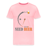 I Need Beer Shirt, Fuel Gauge Shirt, Beer Froth, Funny Beer Lovers, Beer Lovers Shirt, I Need Beer, Funny Drinking Shirt, Beer Humor Shirt - pink