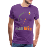 I Need Beer Shirt, Fuel Gauge Shirt, Beer Froth, Funny Beer Lovers, Beer Lovers Shirt, I Need Beer, Funny Drinking Shirt, Beer Humor Shirt - purple