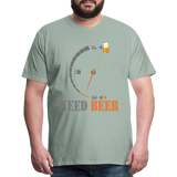 I Need Beer Shirt, Fuel Gauge Shirt, Beer Froth, Funny Beer Lovers, Beer Lovers Shirt, I Need Beer, Funny Drinking Shirt, Beer Humor Shirt - steel green