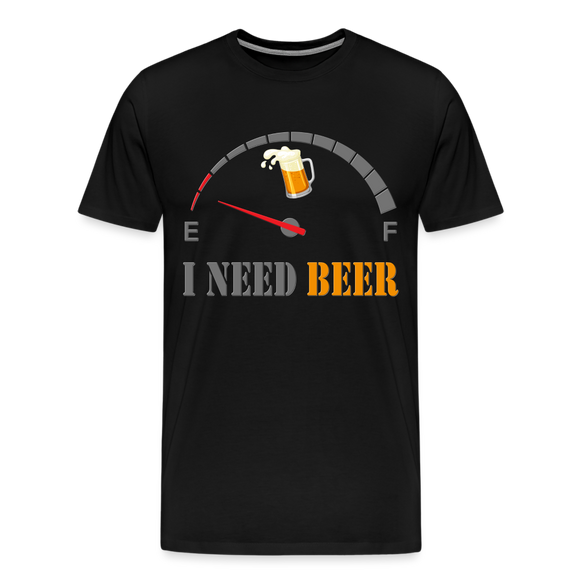 Beer Lovers Shirt, I Need Beer Shirt, Fuel Gauge Shirt, Beer Froth, Funny Beer Lovers, I Need Beer, Funny Drinking Shirt, Beer Humor Shirt - black