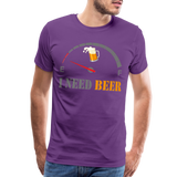 Beer Lovers Shirt, I Need Beer Shirt, Fuel Gauge Shirt, Beer Froth, Funny Beer Lovers, I Need Beer, Funny Drinking Shirt, Beer Humor Shirt - purple