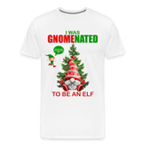 I Was Gnomenated To Be An Elf, Funny Christmas Gnome, Gnomes Christmas, Gnomes Christmas shirt, Men Christmas Shirt, Men Christmas shirt, Christmas Gift For Him, Christmas Pajamas - white