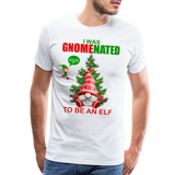 I Was Gnomenated To Be An Elf, Funny Christmas Gnome, Gnomes Christmas, Gnomes Christmas shirt, Men Christmas Shirt, Men Christmas shirt, Christmas Gift For Him, Christmas Pajamas - white