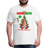 I Was Gnomenated To Be An Elf, Funny Christmas Gnome, Gnomes Christmas, Gnomes Christmas shirt, Men Christmas Shirt, Men Christmas shirt, Christmas Gift For Him, Christmas Pajamas - white