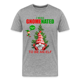 I Was Gnomenated To Be An Elf, Funny Christmas Gnome, Gnomes Christmas, Gnomes Christmas shirt, Men Christmas Shirt, Men Christmas shirt, Christmas Gift For Him, Christmas Pajamas - heather gray