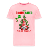 I Was Gnomenated To Be An Elf, Funny Christmas Gnome, Gnomes Christmas, Gnomes Christmas shirt, Men Christmas Shirt, Men Christmas shirt, Christmas Gift For Him, Christmas Pajamas - pink